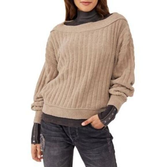 Free People Cabin Fever Pullover In Atmosphere - M (New no Tag) - Picture 1 of 3